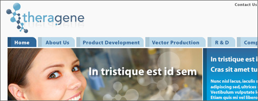 Theragene Website Development - Small